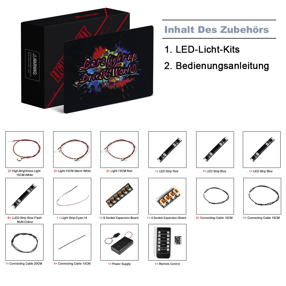 Fernbedienung Licht-Kit für Lego 42154 Technic Ford GT 2022 Auto-Modellbausatz (Kein Lego-Modell), Led Beleuchtungs Set Kompatibel mit Lego Ford GT, Kreative Spielzeuglichter für Erwachsene und Kinder