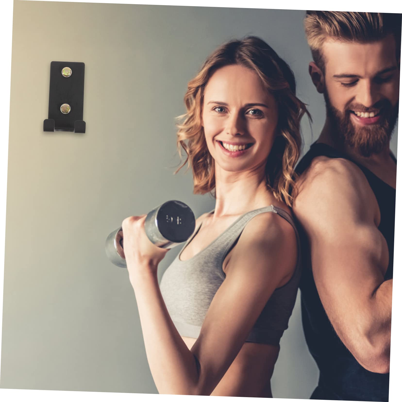 Happyyami 1Set Hanging Barbell Rack Durable Wall Mounted Dumbbell Holder for Indoor Gym Storage Vertical Organizer for Barbell Rods Space Saving Design for Home Workouts