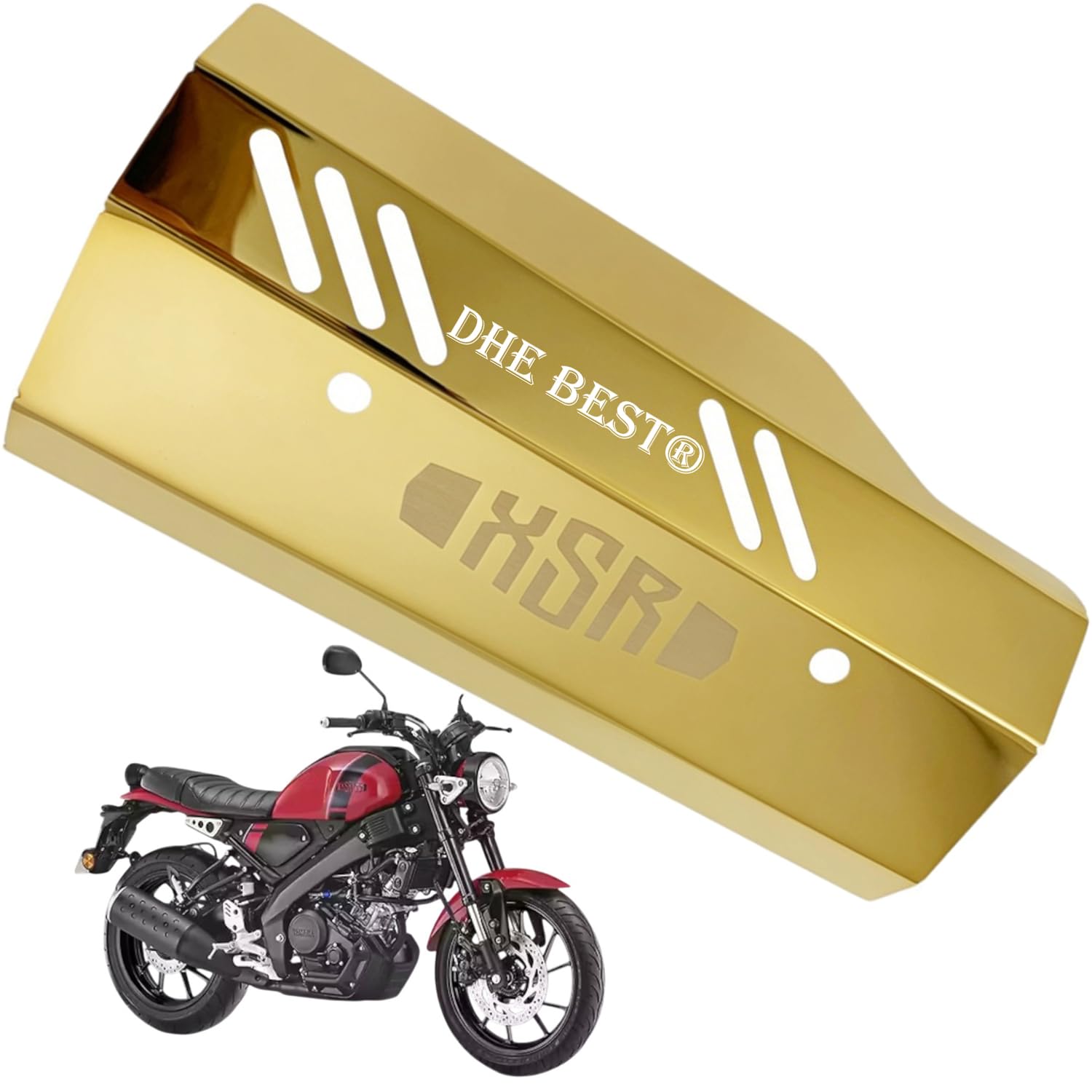 Dhe Best Motorcycle Silencer Plate Heat Shield Guard Durable Stylish Exhaust Cover for Yamaha XSR 155-image-49
