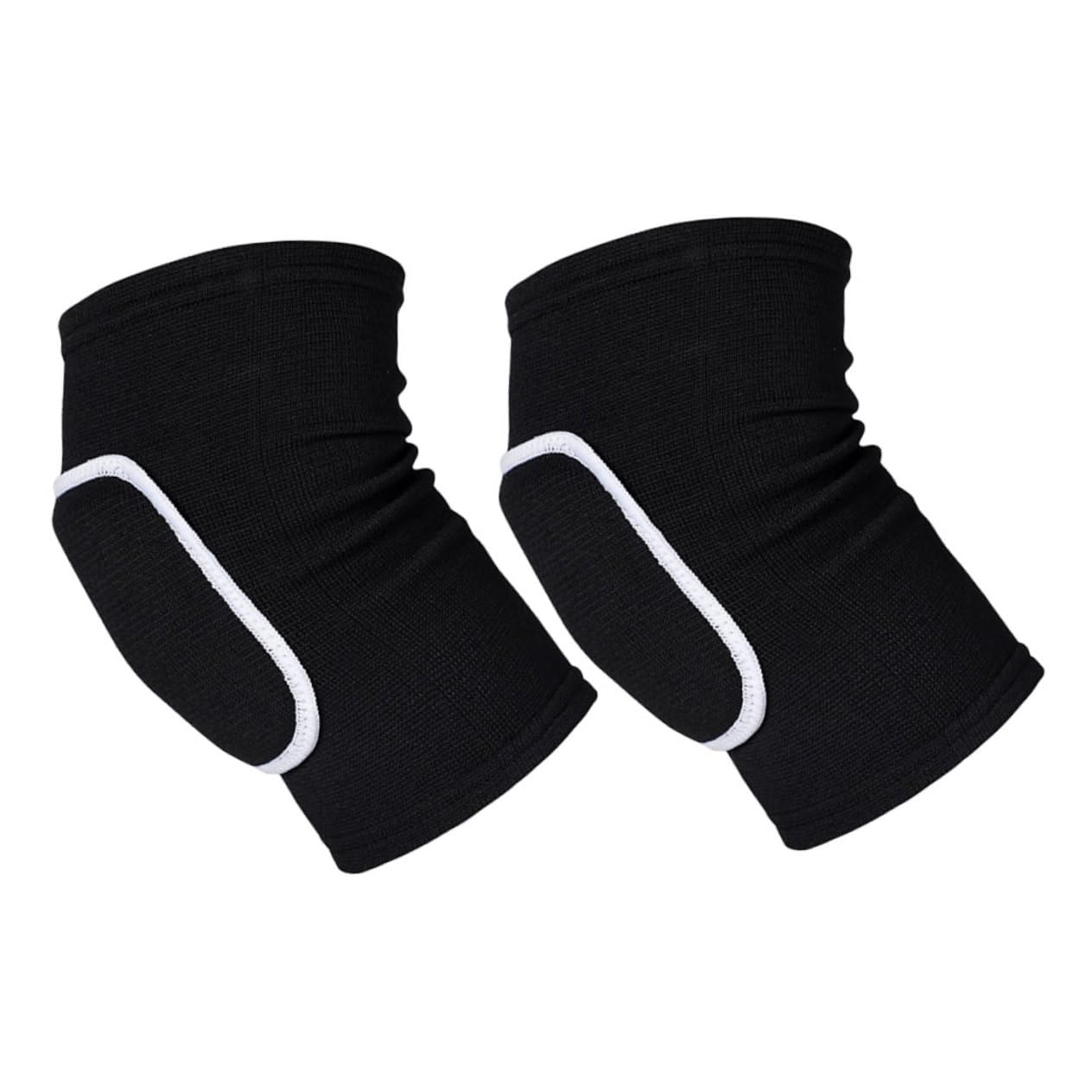FOMIYES Breathable Volleyball Knee Pads Black White Trim One Size Fits for Girls Boys Women Men