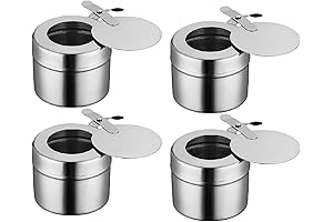 4 Pack Stainless Steel Sterno Holders for Chafing Dishes