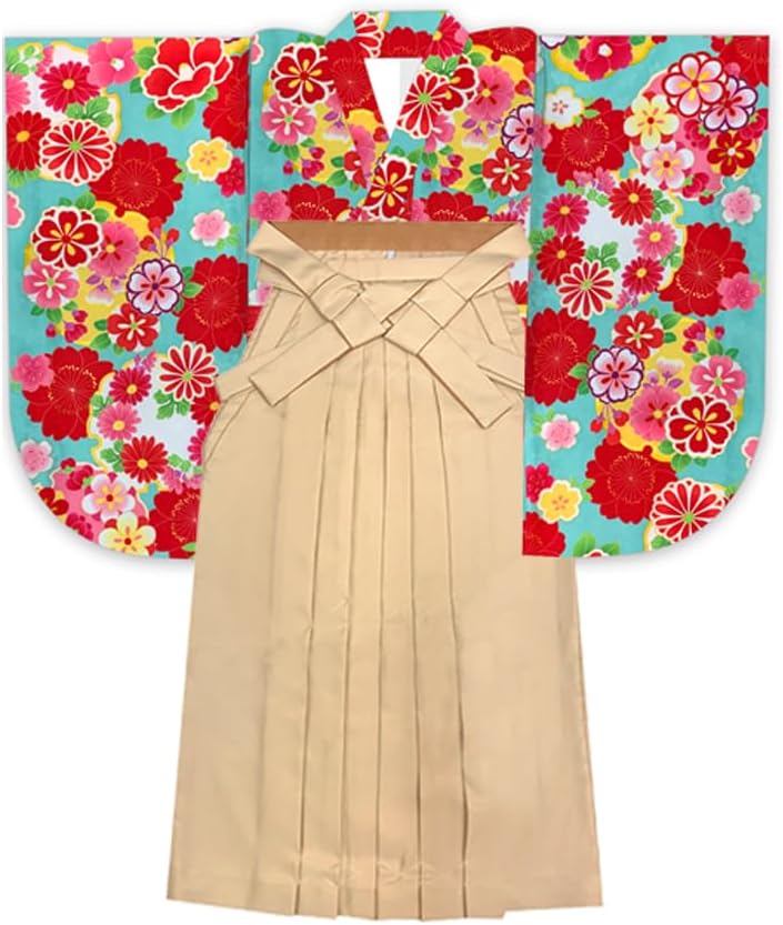 フルセット　七五三　７歳女の子　赤　桜蝶　未使用袋帯　緑地　簡単半衿　7093 フルセット 七五三 7歳女の子 赤 桜蝶 未使用袋帯 緑地 簡単半衿