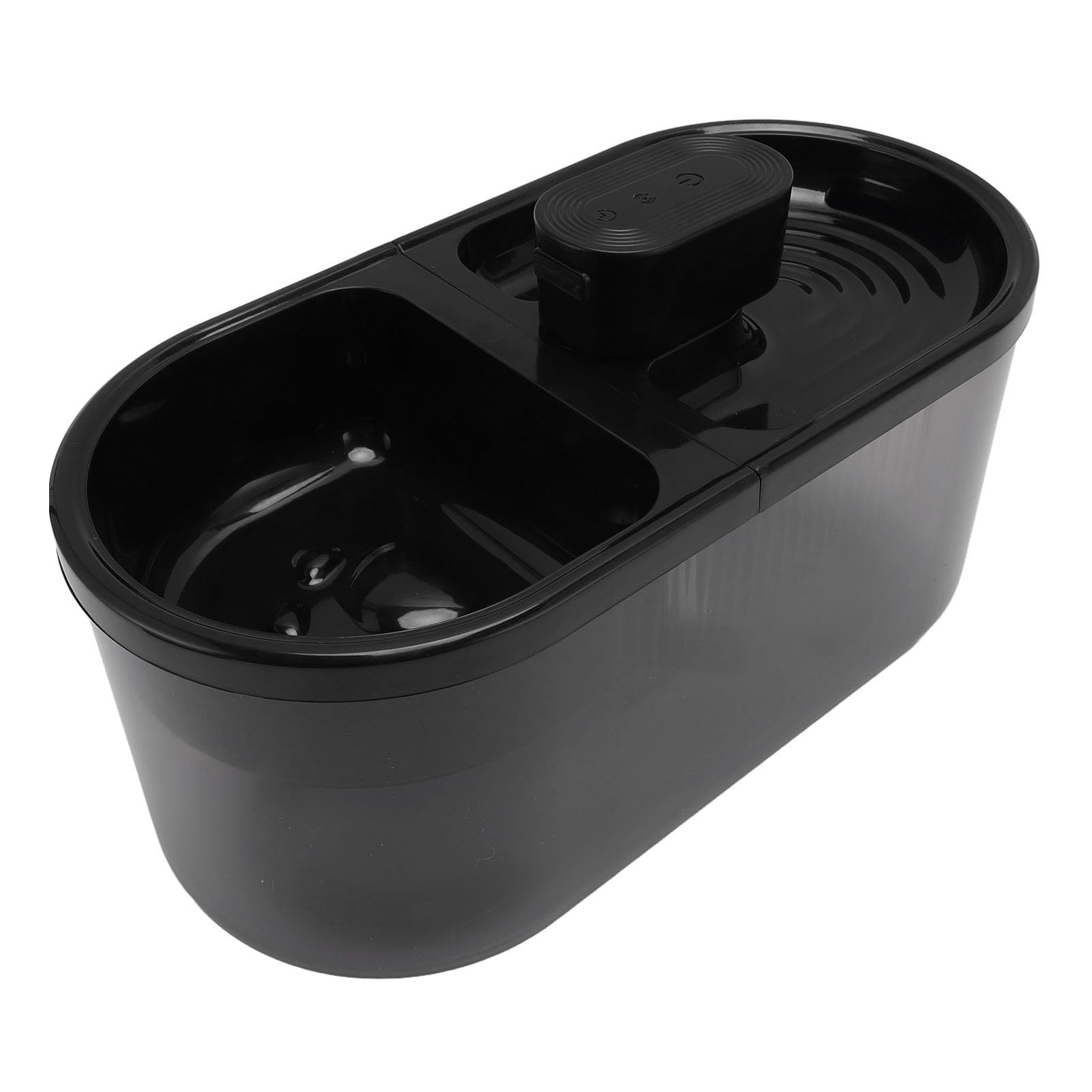 Ejoyous Fuente de Agua para Mascotas, Fuente Automática de Plástico para Gatos de 4,5 L con Dispensador y Filtro Temporizados, Gran Suministro de Agua Interior para Gatos, Perros y Hogares con (BLACK)