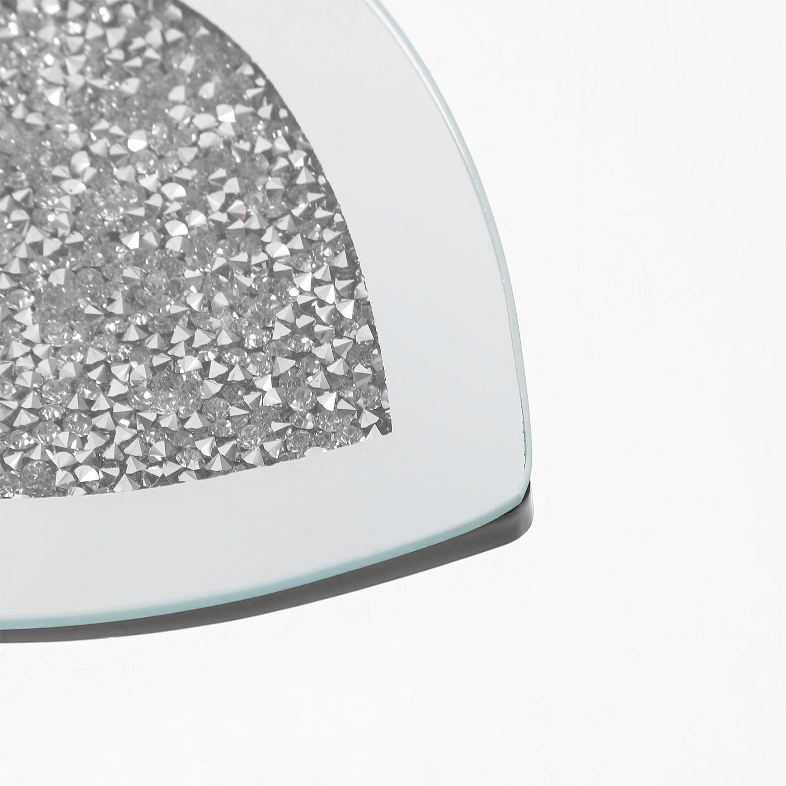 Posavasos de Cristal en Forma de Corazón 6 Piezas de Vidrio | Acabado Plata, Resistente a Rayaduras y Grueso, para Hotel y Bar, Estilo Decorativo