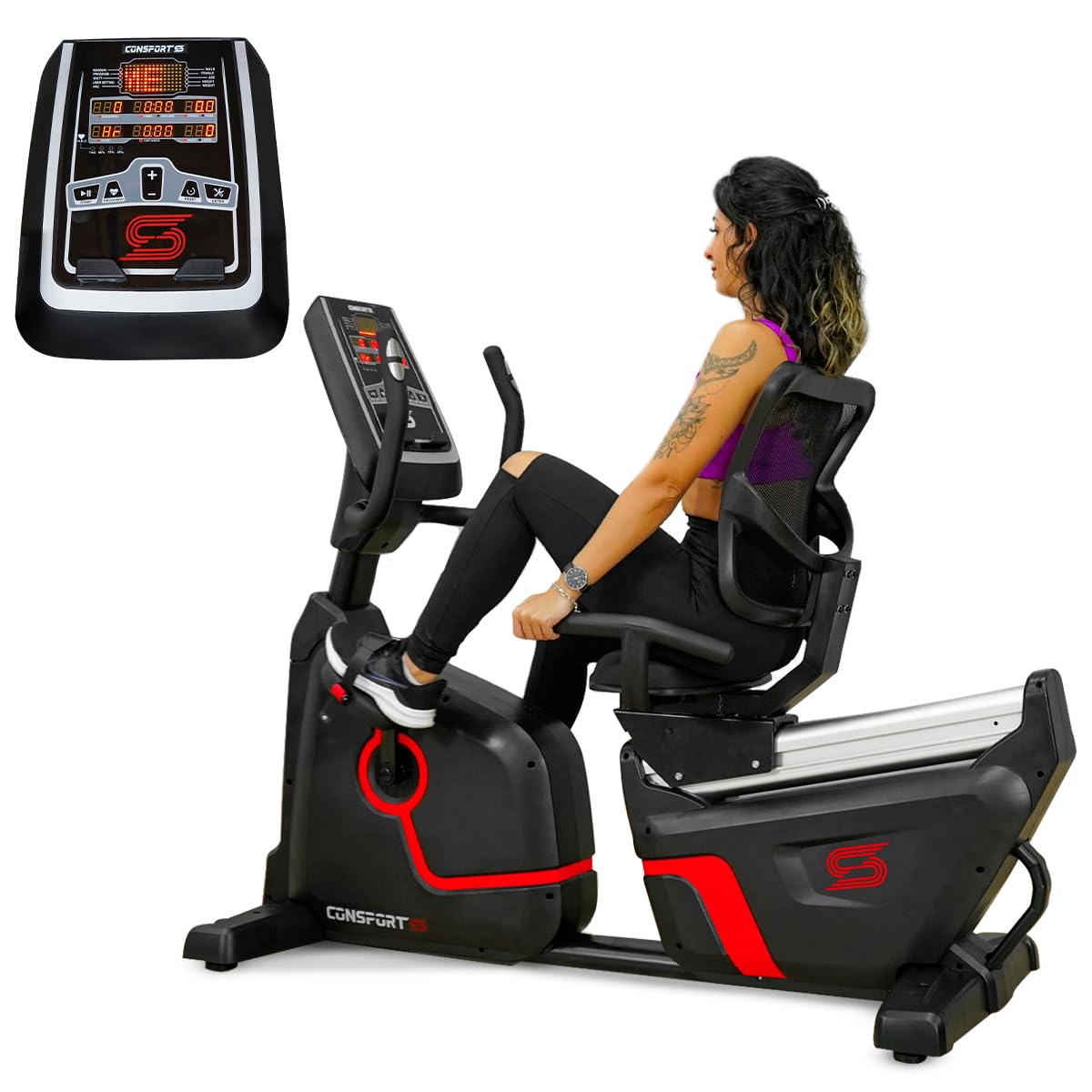 Bicicleta Ergométrica Horizontal H-3000 Profissional Treino