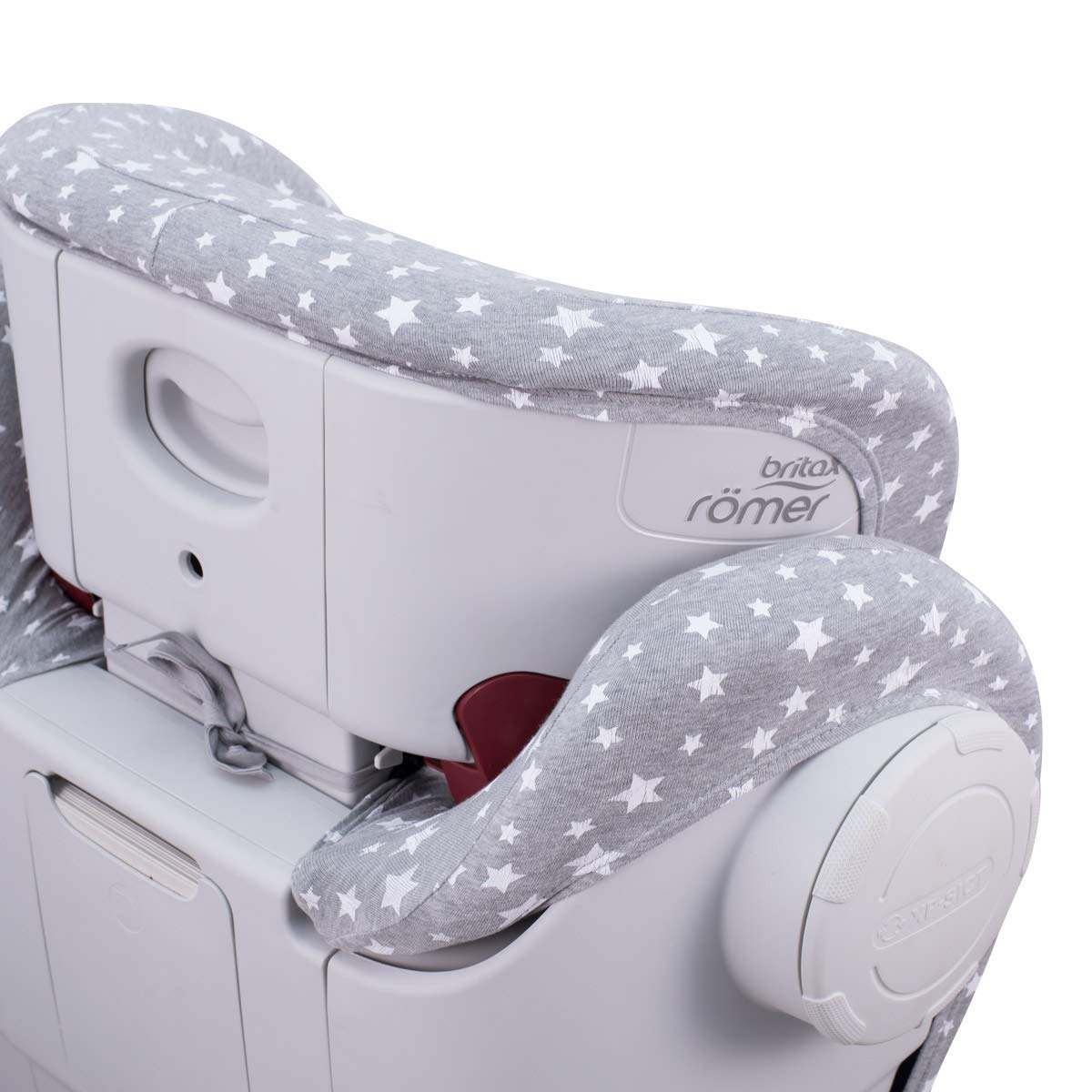 JYOKO KIDS Bezug kompatibel mit Römer KIDFIX II XP SICT, kidfix 2 S, Kidfix Z - Line (WHITE STAR, MIT AUGE)
