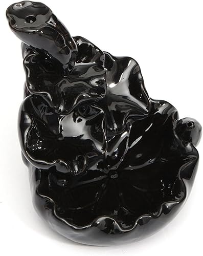 Soporte para incienso en cascada, quemador de incienso de cerámica, hecho a mano, de cerámica, con 10 conos de incienso de reflujo