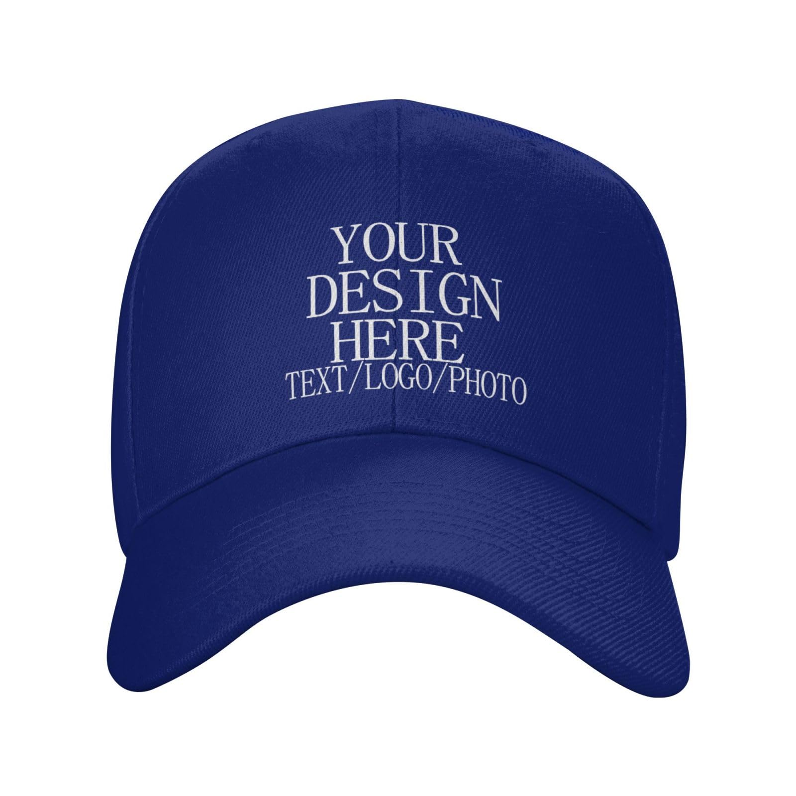 Bulk Custom Baseball Cap with Logo Photo Personalised Hat Mesh Trucker Cap Breathable Sun Protection Customised Gifts for for Men Women Outdoor Sports Funny Fitted Cap Travel-Friendly