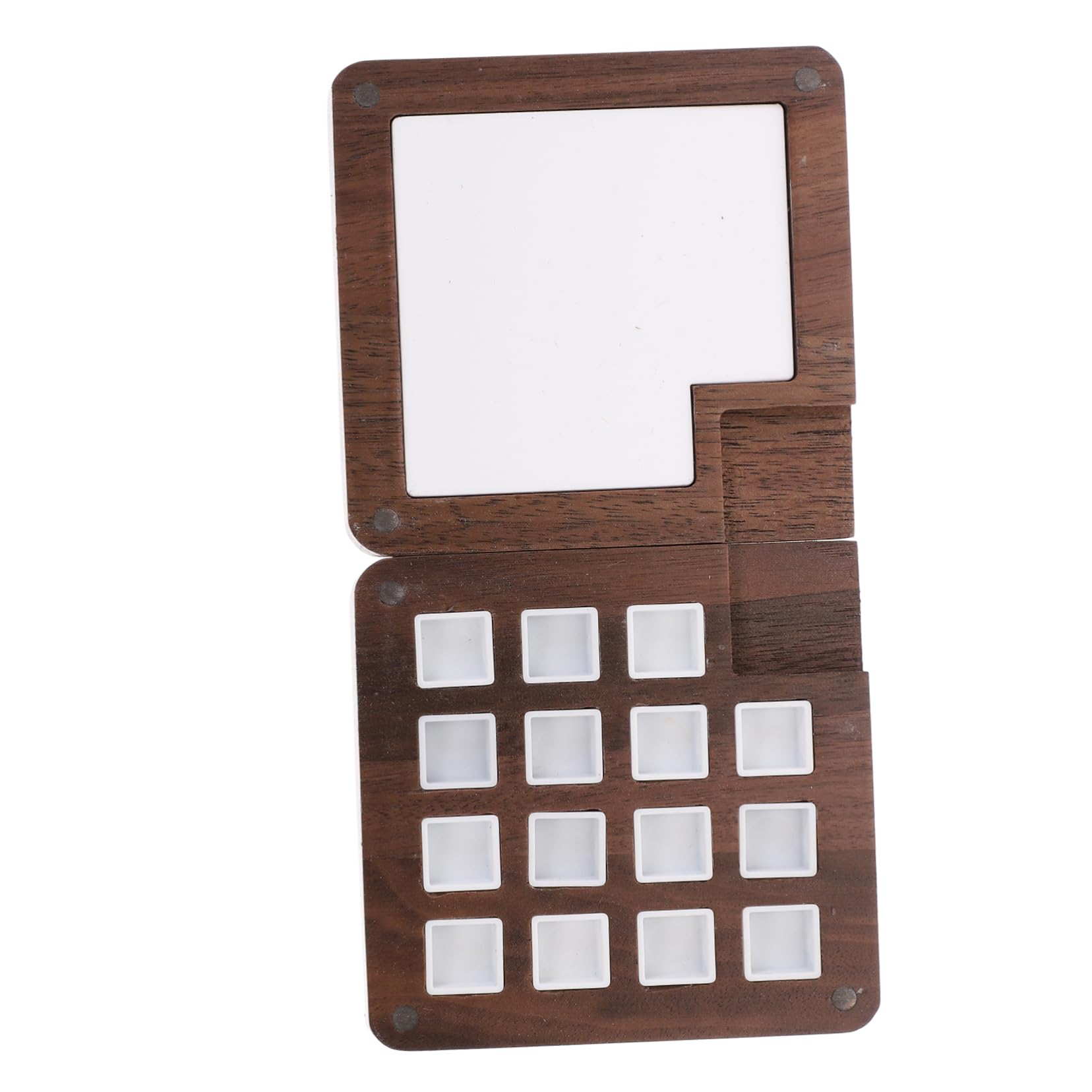 Operitacx 3piezas Caja De Pintura De Madera para Acuarelas Compartimentos Estuche Portátil De Almacenamiento De Pigmentos Caja De Mezcla De para Artistas