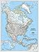 North America Classic Wall Map Map Type: Standard Size Laminated (30"H x 24"W)
