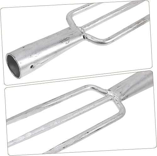 Miniatura 9 de Kisangel Tenedor de hierro Suministros de pesca Jardinería Escardadora Pera Pesca aparejos de pesca Tostado Tenedor para quemador de troncos