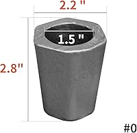 Vista 2 de CANALHOUT Crisoles de grafito de carburo de silicio, crisoles para derretir metal, resisten la alta temperatura de 1800℃ (3272°F), fundición