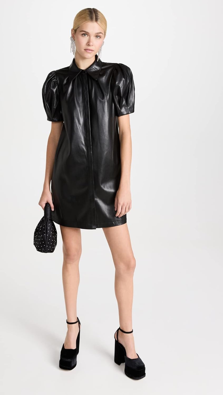 alice + olivia Women's Jem Vegan Leather Dress - Image 5