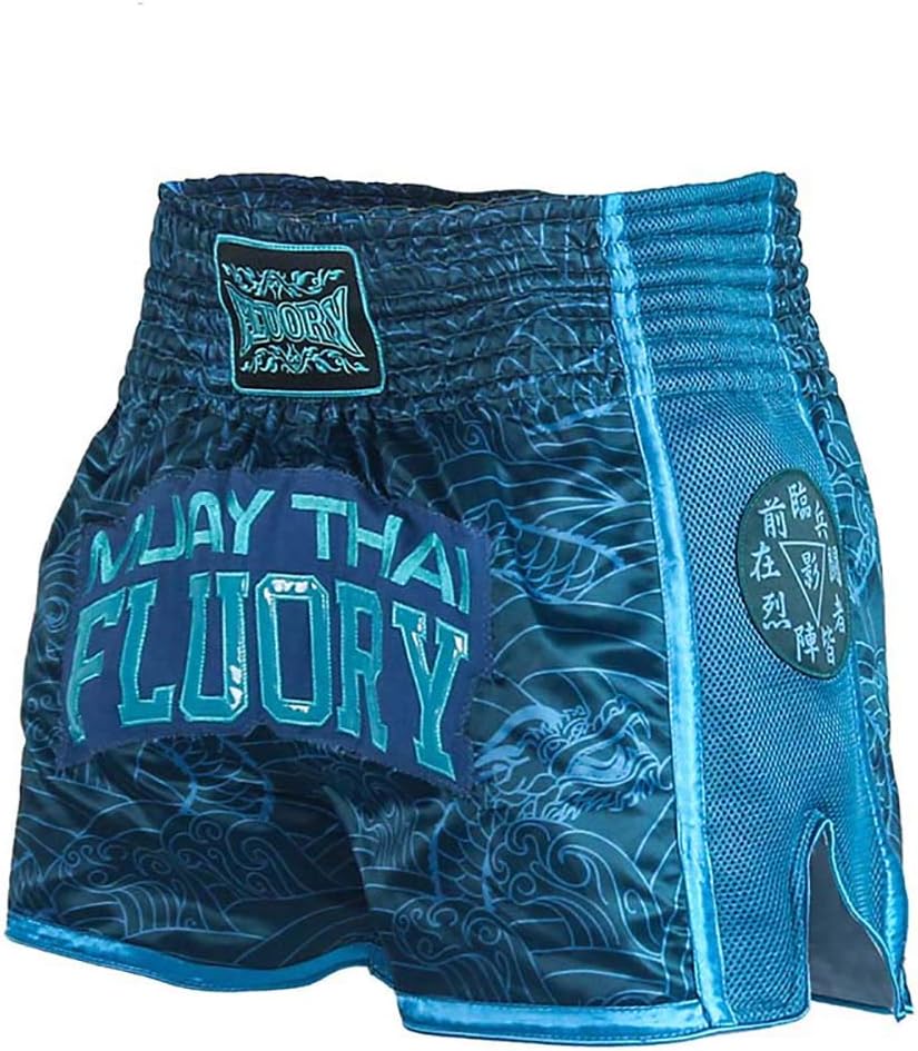 FLUORY Muay Thai Shorts Size:XS S M L XL 2XL 3XL 4XL, Boxing Shorts for Men/Women/Kids with Many Colors