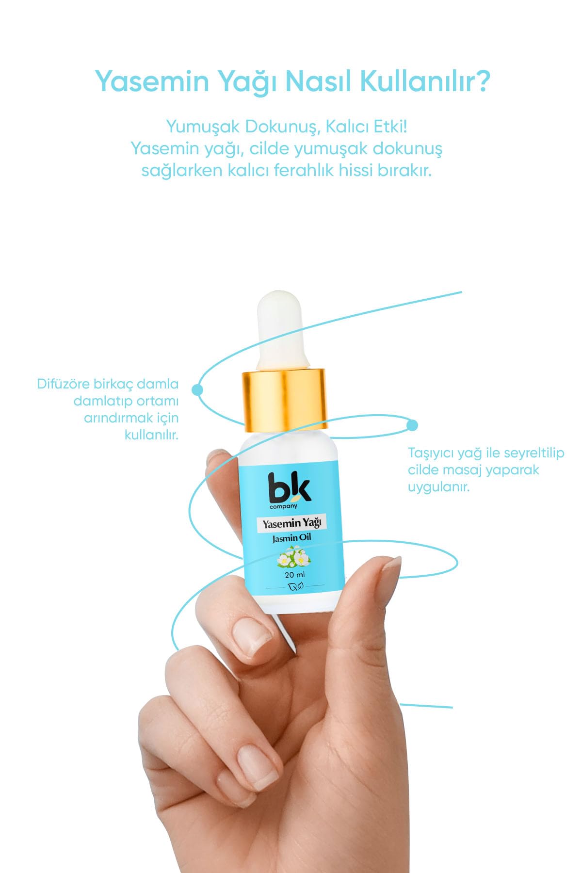 Yasemin Yağı%100 Saf - Duygusal Denge, Cilt Bakımı Ve Aromaterepi Serum 20 ml