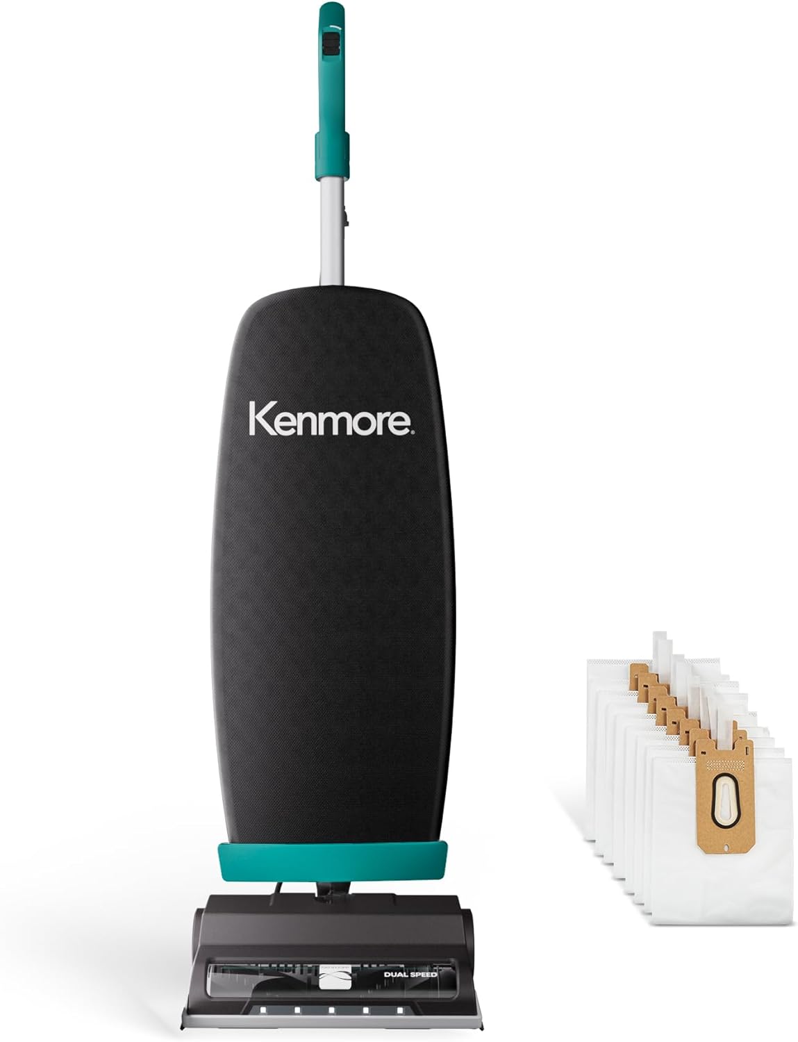 Kenmore BU1001 B200 Series Commercial Vacuum Cleaner Lightweight 14L Capacity Bagged Upright Vac with LED Headlight and 2-Speed Setting Powerful Suction for Pets, Carpets & Hard Floor 14L Commercial Bagged Vac