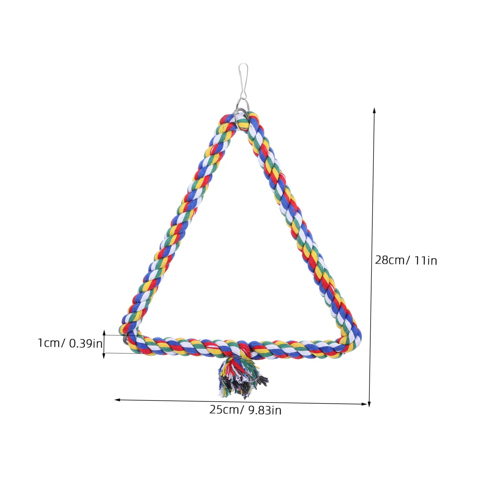 Gatuida Colorful Triangle Swing Bird for Parrots Climbing Ladder for Pet Training Encourages Balance and Coordination for Cockatiels and Parakeets