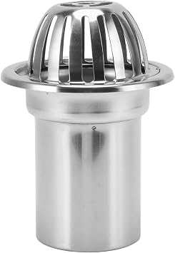 Roof Floor Drain, Stainless Steel Dome Floor Drain Strainer, Non Blocking Balcony Outdoor Rain Bucket Drainage Parts Round3in