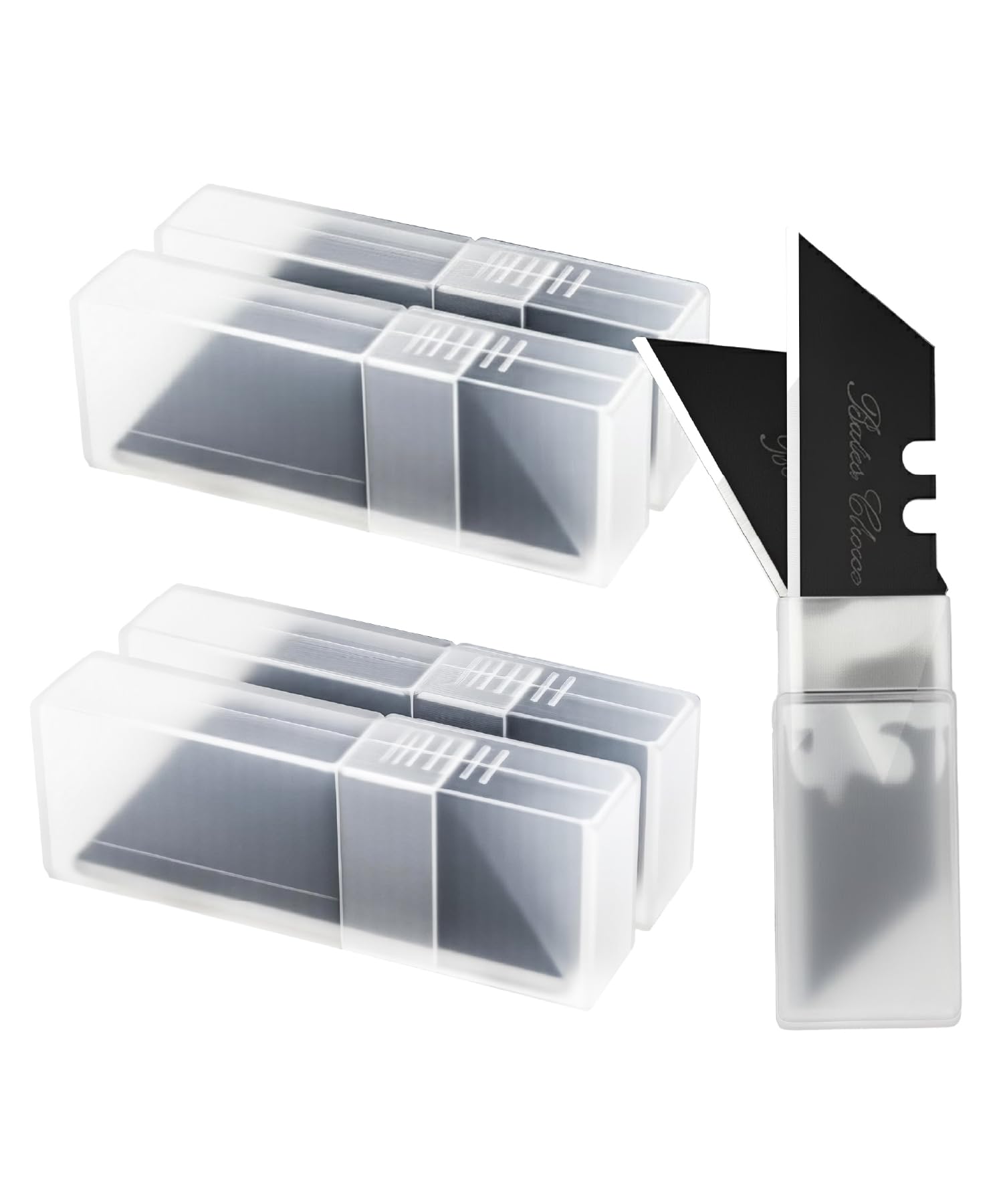 Bates- Utility Knife Blades, 40 Pack, Black, Replacement Blade for Box Cutters with Plastic Case