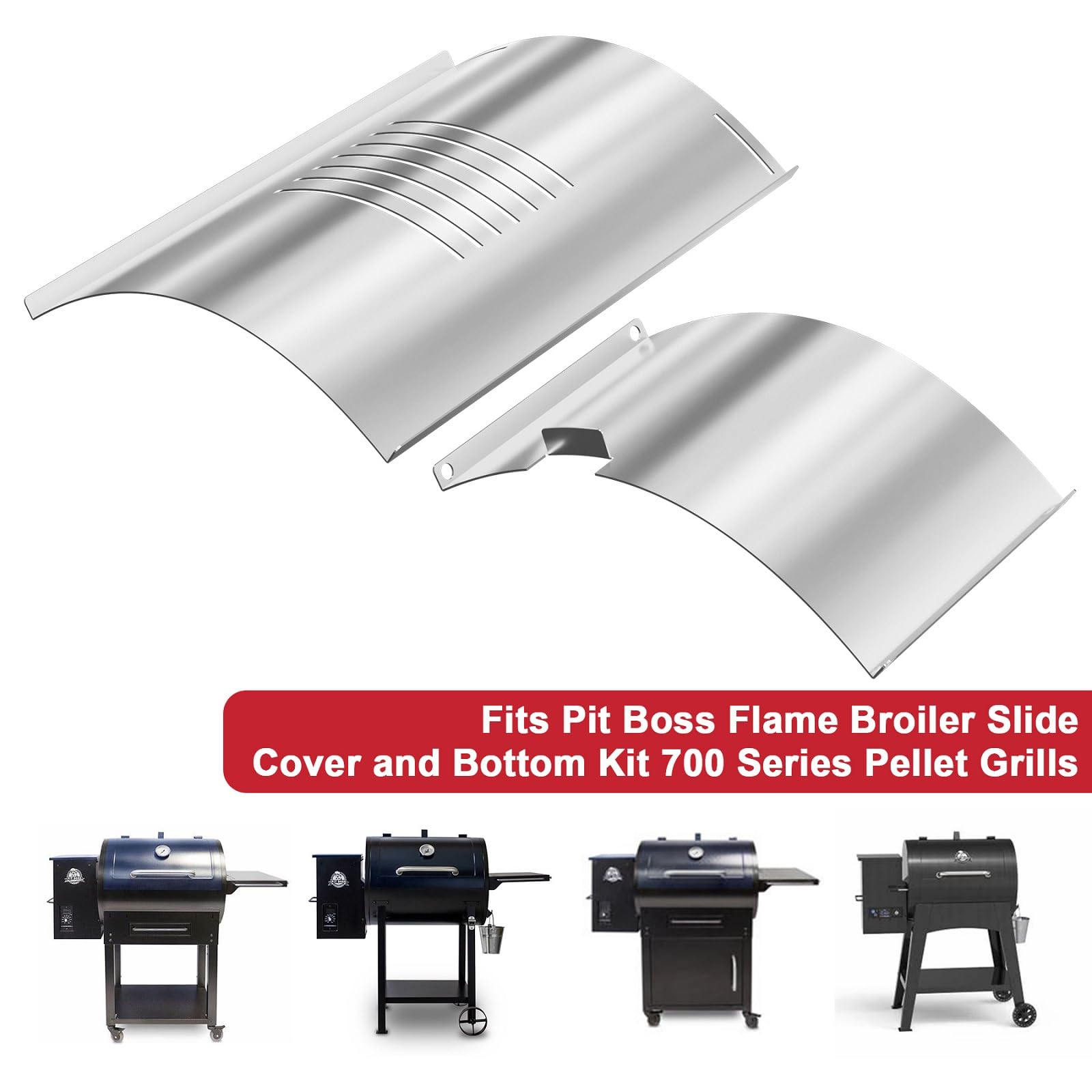 Flame Broiler Slide Cover & Boden Kit Ersatz Für Pit Boss PB700 Pellet Grill – Robustes Stahl-Set, Einfach Zu Installieren