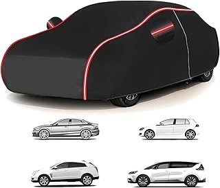 すべての季節車のカバー防水車のカバー適用スズキ ワゴン R+ I (340 x 158 x 170cm),雨や雪、鳥の糞や落ち葉から守り、防塵、断熱、耐寒、紫外線防止、傷防止、通気性、耐久性、車の塗装を保護