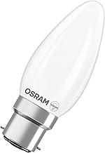 OSRAM LED Star Candle Lamp B25 Filament 2700K Warm White 1.8W B22d Frosted 250LM 15000H for Table Lamps, Decorative Lighting Fixtures