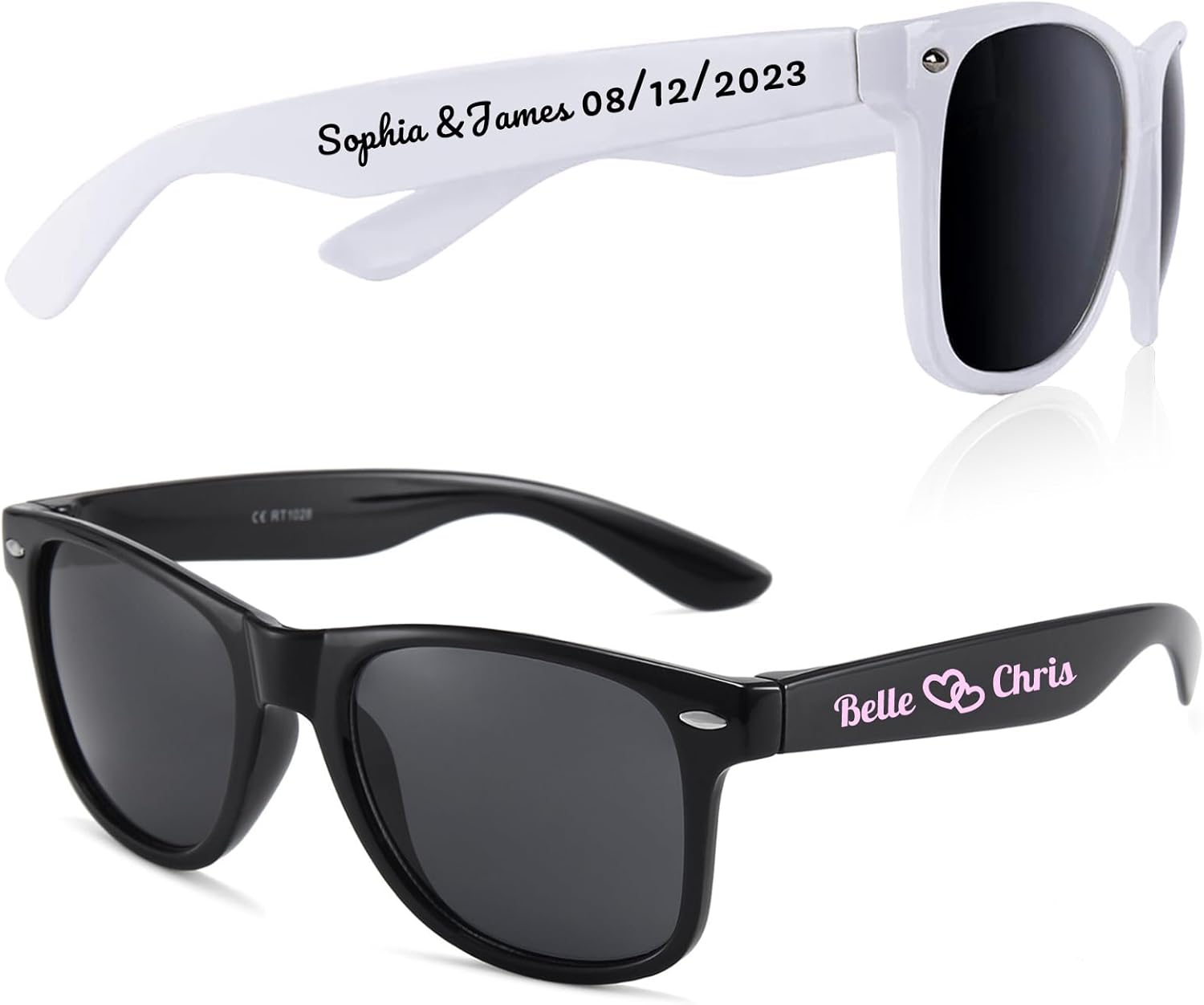 Custom Sunglasses Bulk Wedding Party Groomsmen Bridesmaid Guests Reception Personalized Plastic Sunglasses Gifts