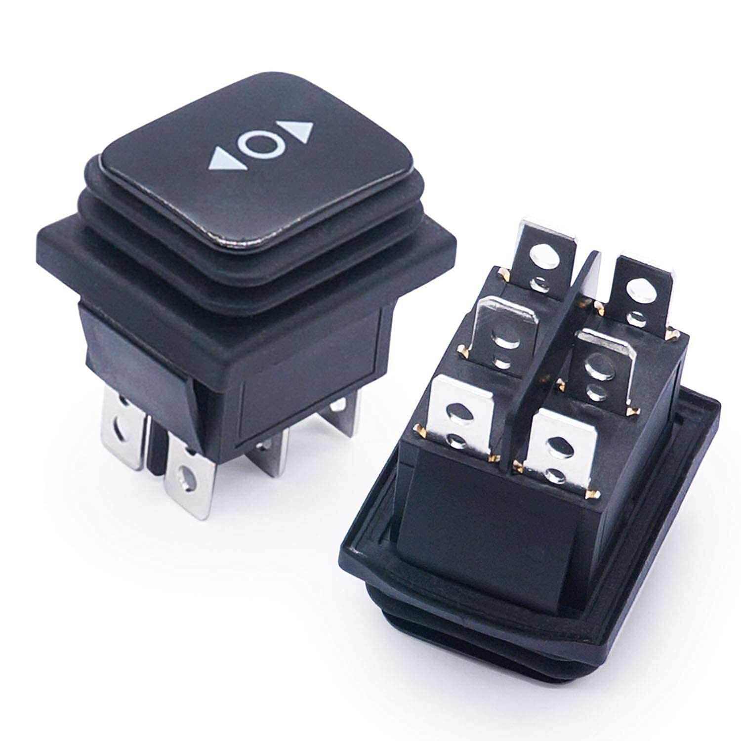 2 stücke Wasserdicht Momentary Wippschalter 6 PINOff3 Position Schwarz 250V/16A 125V/20A