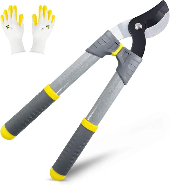 Colwelt Bypass Loppers 43CM, Light Duty Garden Loppers, Tree Loppers with Sharp Carbon Steel Blades, Chops Branches with Ease, Branch Lopper with 3.2cm Clean Cut Capacity