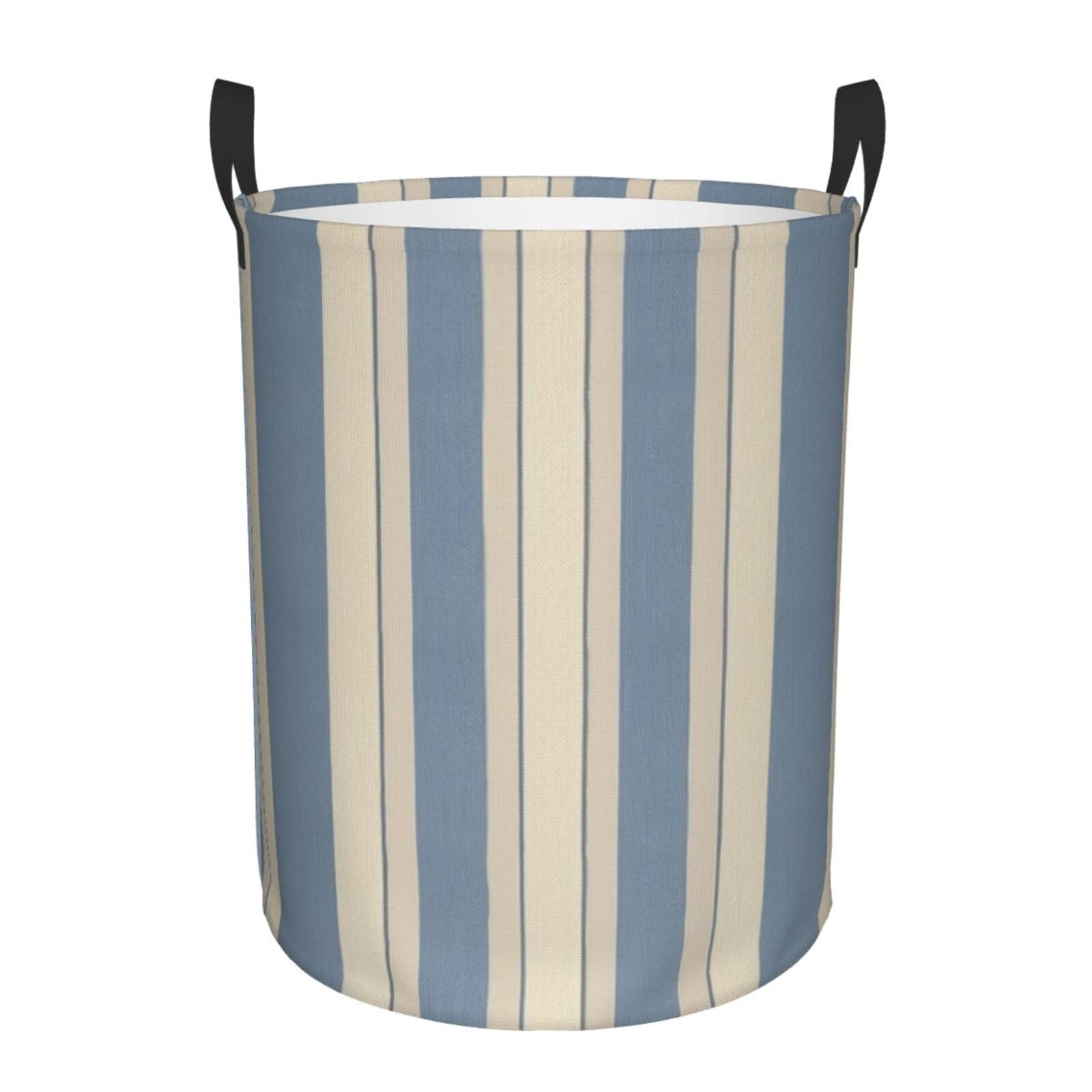 Panier à linge en tissu Oxford bleu beige pour chambre et bain