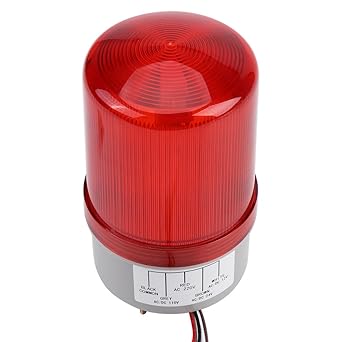 Beacon Light, Red Color Light Stable Performance LED Bulb LED Beacon Low Power Consumption for Workshop Construction Site Warning Light