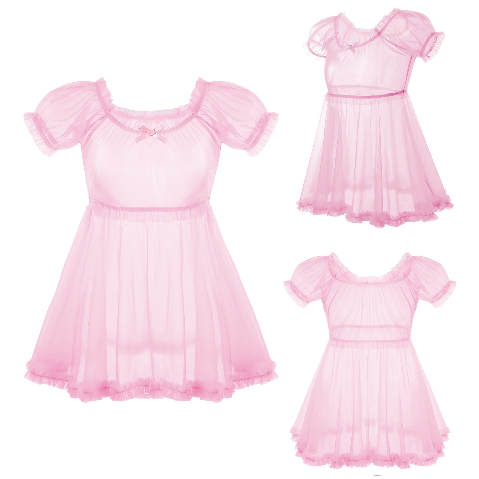 LittleForBig Falda de vestir unisex de malla transparente para travestis transgénero