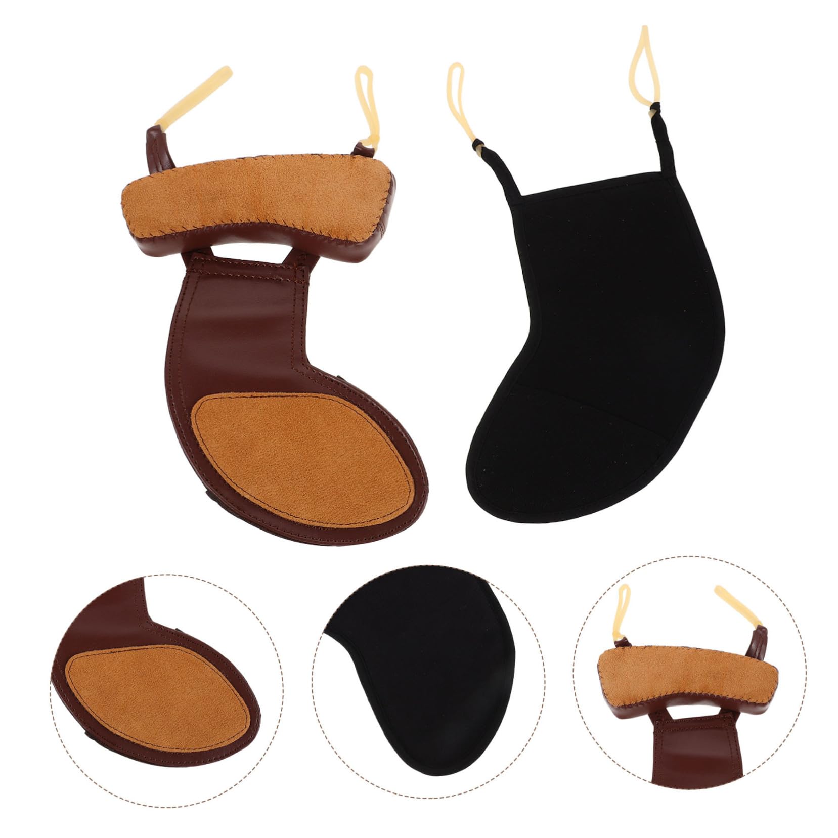 minkissy 2piezas Accesorios para Violín Almohadillas Cómodas de Algodón y Piel de Oveja para Ejecución Estable Fácil de Limpiar para Practicar Casa o Clases de Música
