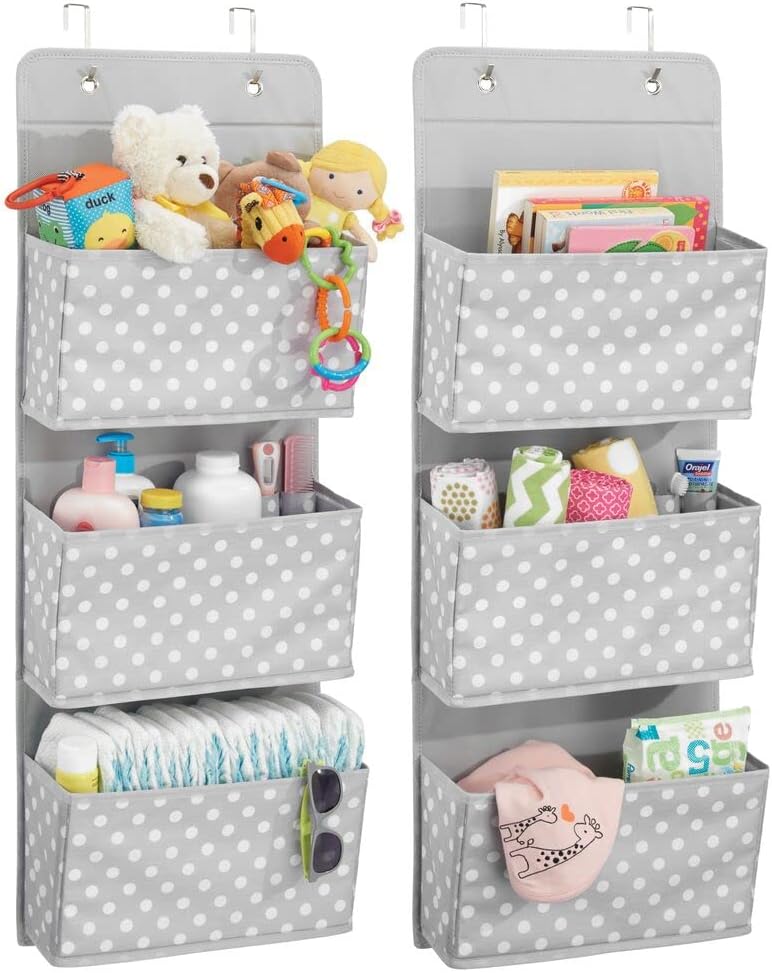 mDesign 2erSet praktisches Hängeregal aus Stoff hängender Organizer