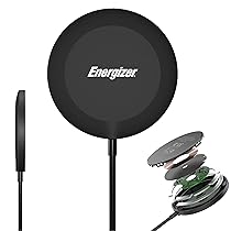 Energizer Wireless Charger Magnetico 15W Compatibile MagSafe | Caricatore Rapido per iPhone e Android | Design Ultra Sottile, Porta USB-C, Protezione Avanzata, Adatto a Custodie Magnetiche | WCP119