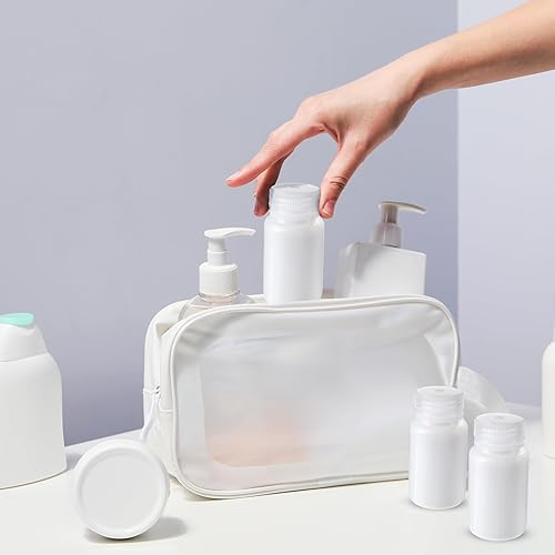 Miniatura 5 de Zhehao 30 botellas de muestra de 4 onzas con tapa, botella de reactivo de boca ancha, tarro de polietileno de alta densidad de plástico con tapa,