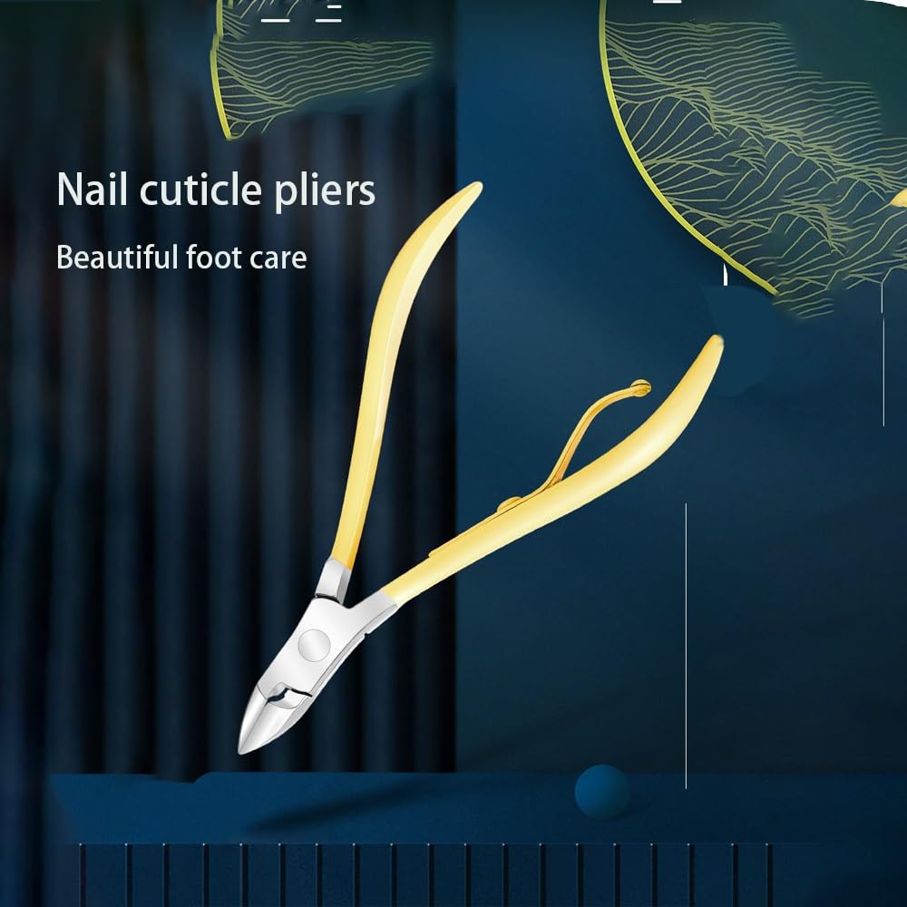 Cortaúñas de 16 Piezas para el hogar, Kit de manicura de Acero Inoxidable, portátil para Viaje, imprescindible para manicura (Amarillo)