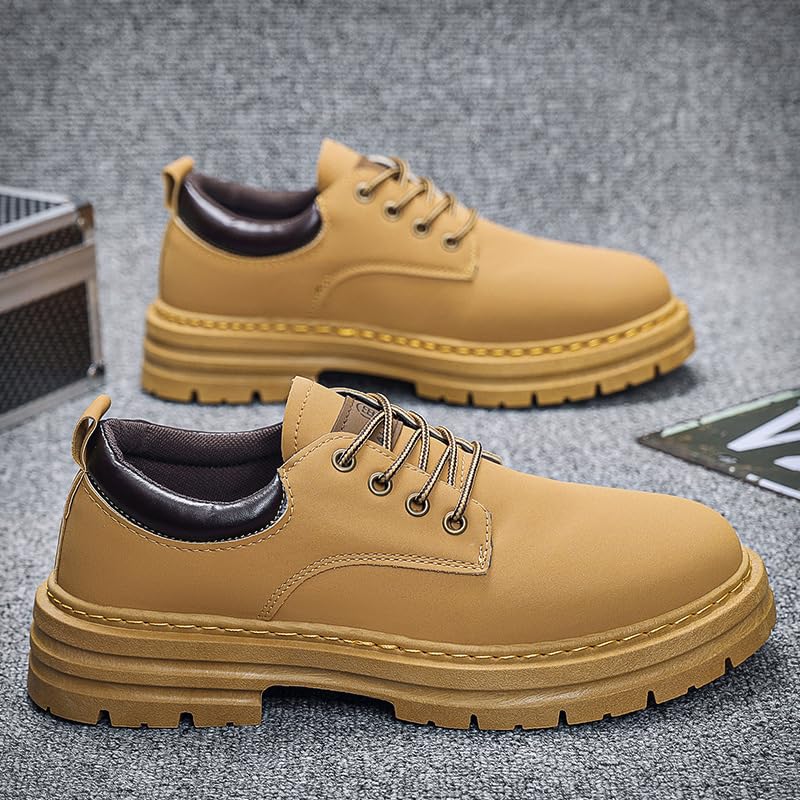Men's Oxford Shoes - Casual lace-up Round-Toe Low-top, Durable PVC Sole, Suitable for Both Business and Casual wear, Suitable for All Seasons2