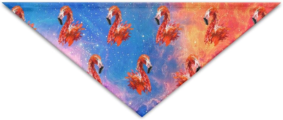 Oval Geometric Flamingo Art Design Pet Puppy Dog Triangle Head Scarf Bandana Bibs Collars Neckerchief