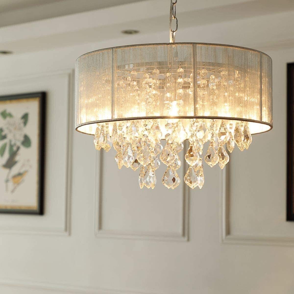 Lustre en cristal en forme de goutte d'eau design luxe pour chambre