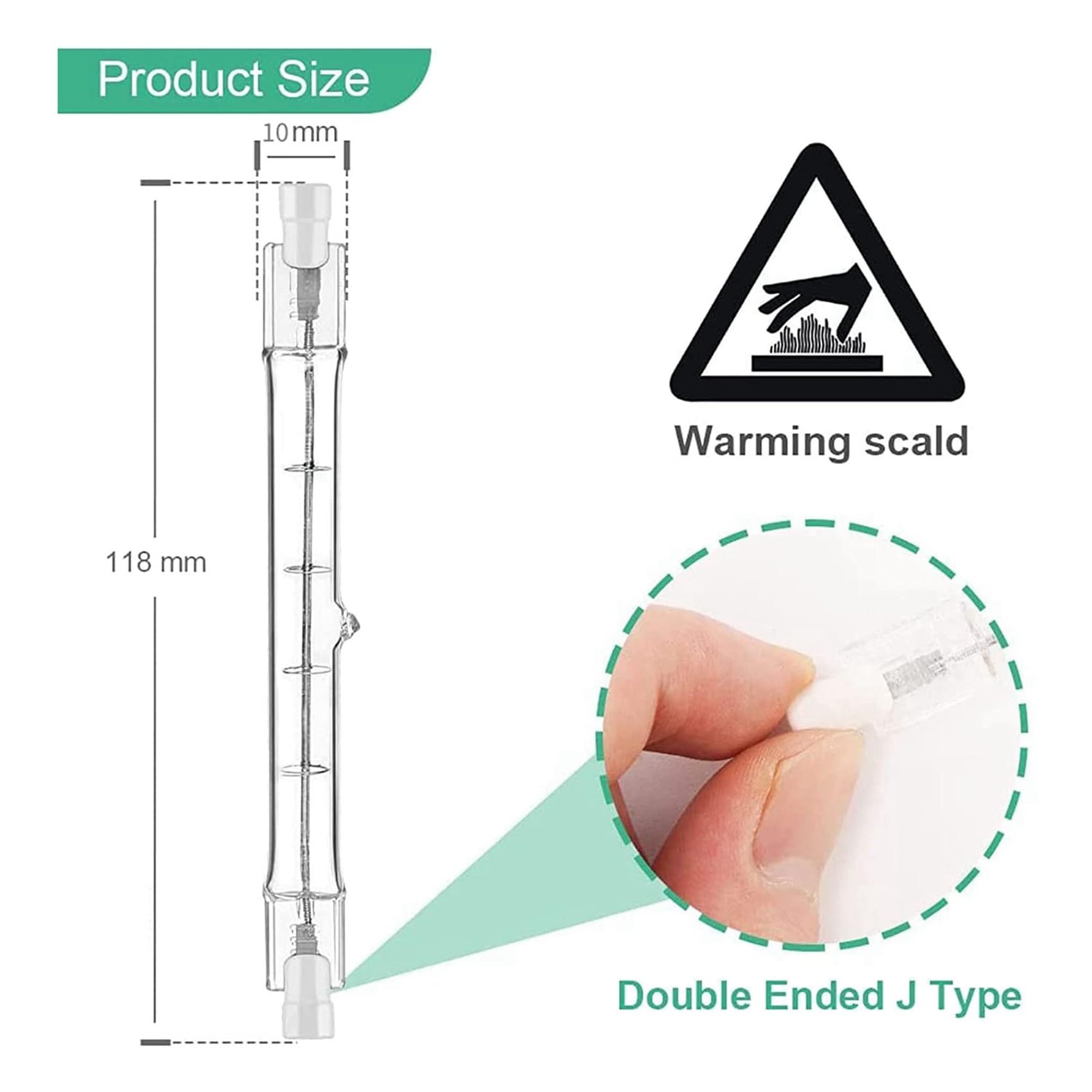 R7S Leuchtmittel 118Mm 200W 230V 30Er Pack Stab R7S Leuchtmittel R7S Dimmbare Stablampe Leuchtet