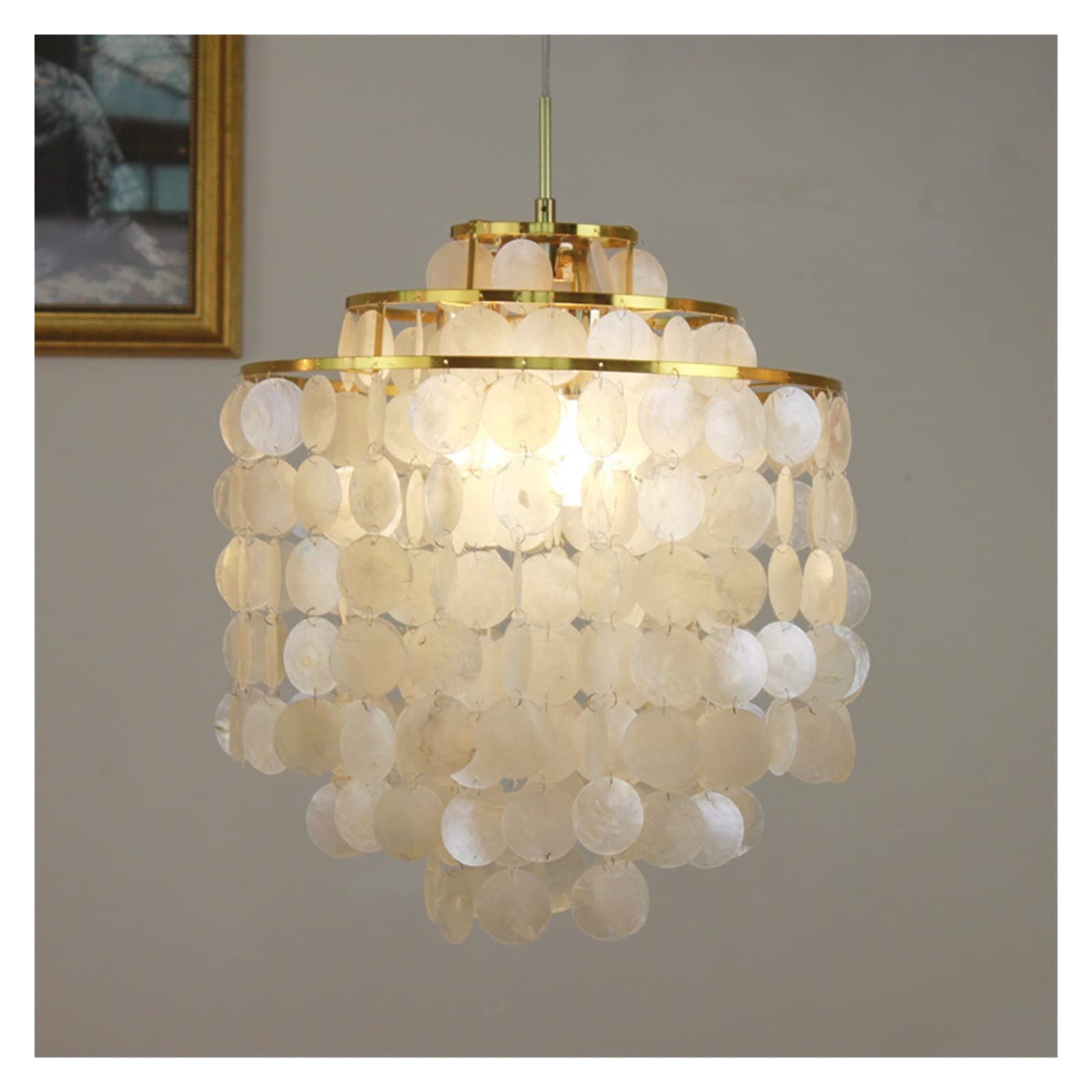 Plafonnier cristal nordique 3 couches avec diffusion lumineuse douce pour restaurant