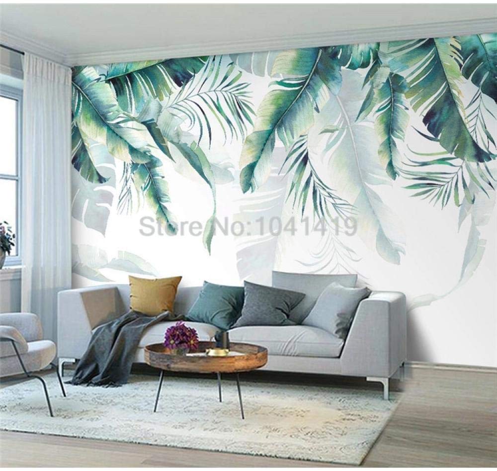 Papier peint personnalisé 3D feuille de bananier mural 400x280 cm