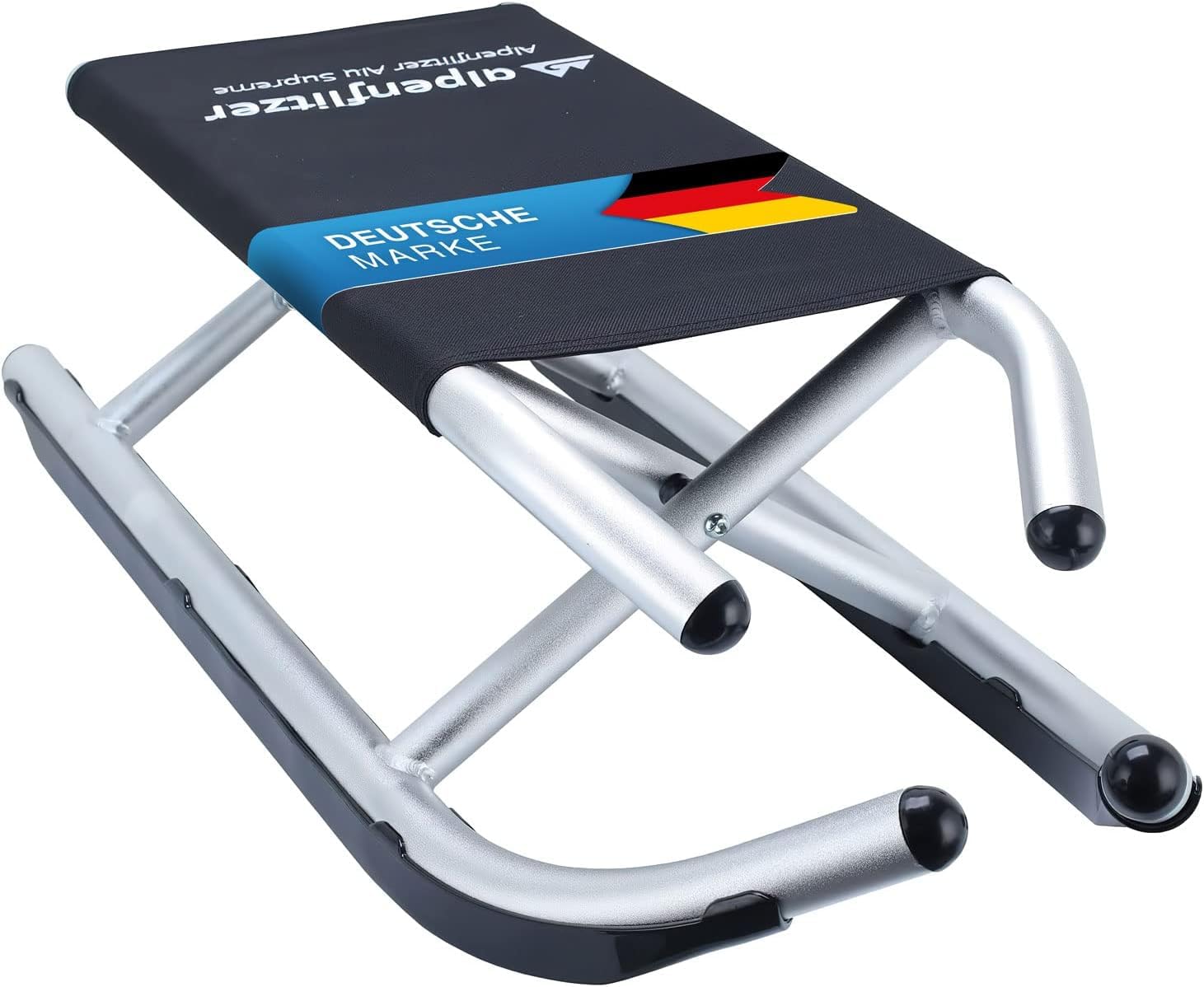 Alu-Schlitten Klappbarer Premium Schlitten Rennrodel Klappbar aus Aluminium für Groß & klein (Modell 2025/26) | Faltbarer Alu-Schlitten für Groß & Klein – kein Rosten, kein Holz – Modell 3.0 mit verbesserten Kufen