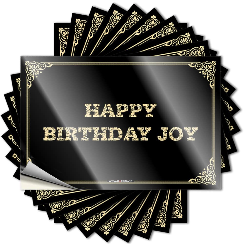 JNBT Sticker Water Bottle Waterproof Luggage For Suitcase Happy Birthday Joy Long Lasting Funny Bumper Stickers Adults(20X30CM-1Pcs)