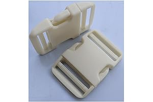 Buckles for 2-Inch Strap, 2-Pack White Nylon Webbing Fastener