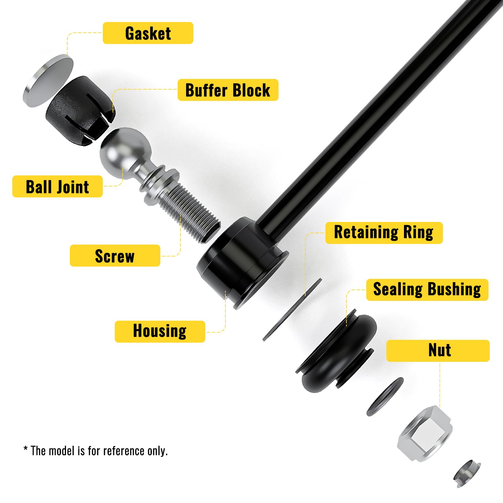 APIA BLUTE ALLY SHOOT Ⅱ C69H TUCAREST Front Stabilizer Sway Bar Link 2Pcs K80502 Compatible