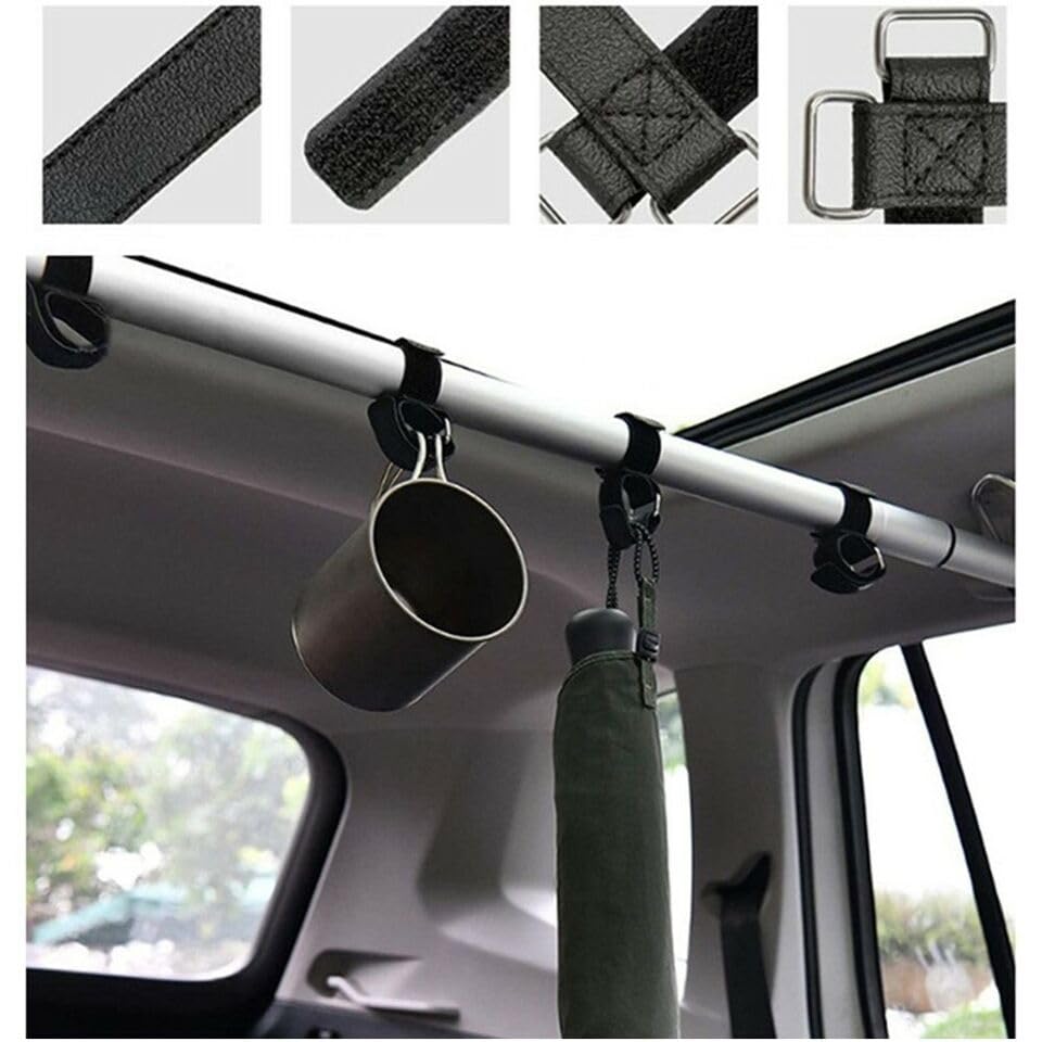 mainlly 2X Fishing Car Organizer S Rod Holder Belts Rod Fixed Strap Carrier Fit for Truck SUV