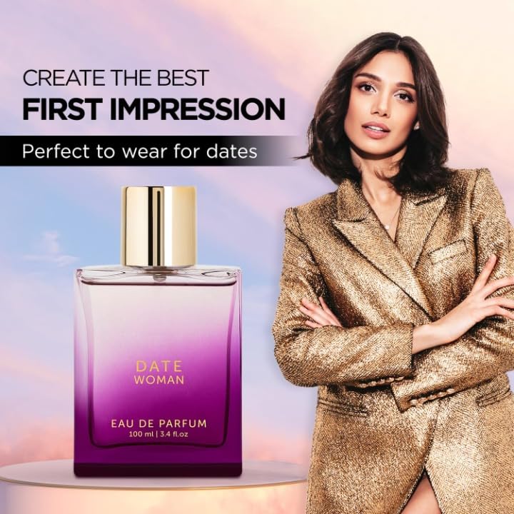 ASS-Luxury Date Eau De Parfum for Women 100ml | Long Lasting Women’s Perfume | Pink Pepper, Jasmine & Vanilla | Floral Woody Fruity Premium Fragrance | Gift for Women image 3