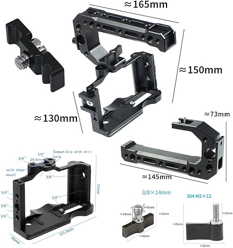 Miniatura 2 de FEICHAO ZV1 - Kit de jaula para cámara compatible con soporte de extensión estabilizador Sony ZV1 Video DSLR (jaula con mango + clip)